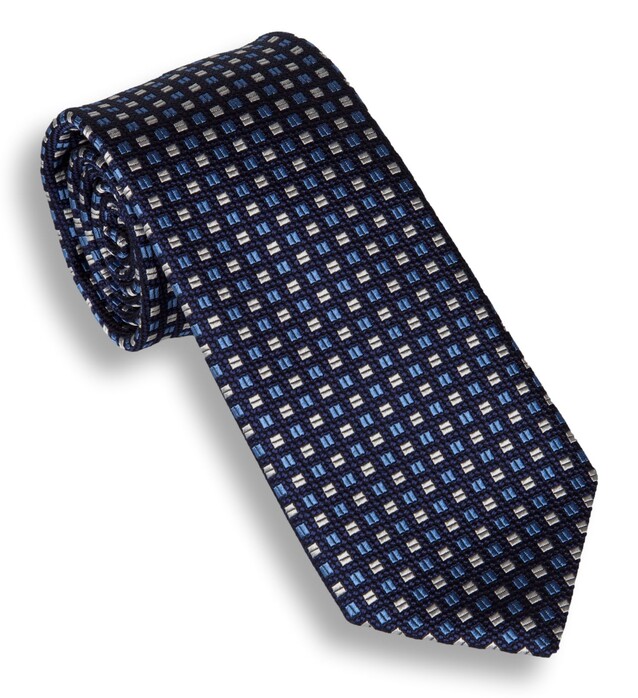 Ascot Blue Matrix Stropdas Blauw