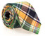 Ascot Checkered Soft Cotton Stropdas Groen-Multi