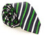 Ascot Constrast Diagonal Silk Stropdas Multicolor