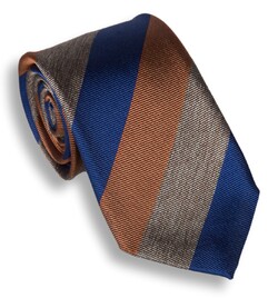 Ascot Copper Royale Stropdas Blauw-Bruin