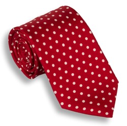 Ascot Dotted Elegance Tie Red