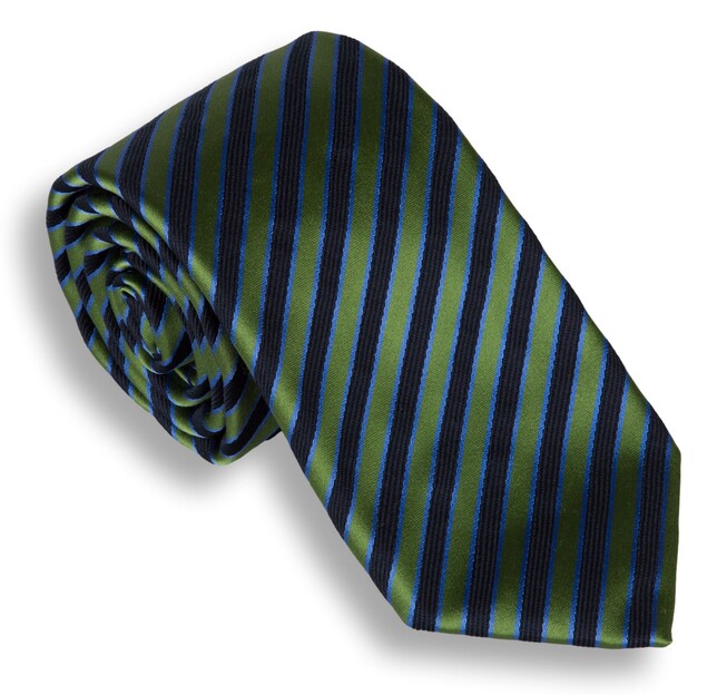 Ascot Emerald Stripe Stropdas Groen