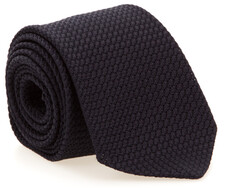 Ascot Knitted Silk Stropdas Navy