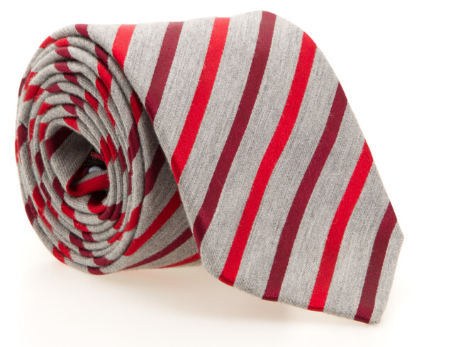 Ascot Mutlitexture Diagonal Silk-Cotton Tie Multicolor