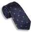 Ascot Navy Blossom Stropdas Royal Blue