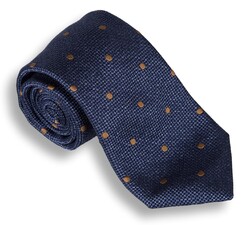 Ascot Refined Dot Stropdas Royal Blue