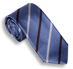 Ascot Riviera Stripe Stropdas Blauw
