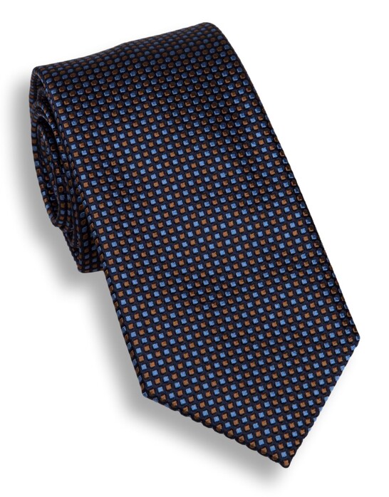Ascot Royal Dot Stropdas Blauw-Bruin