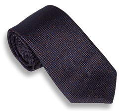 Ascot Sapphire Texture Stropdas Blauw-Bruin