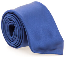 Ascot Smooth Uni Silk Stropdas Blauw