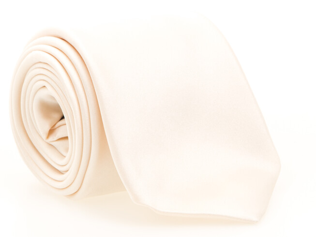 Ascot Smooth Uni Silk Stropdas Ivoor