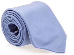 Ascot Smooth Uni Silk Stropdas Zilverblauw