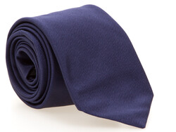 Ascot Uni Silk Stropdas Donker Blauw