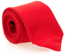 Ascot Uni Silk Stropdas Fel Rood