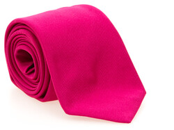 Ascot Uni Silk Stropdas Hot Pink