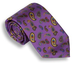 Ascot Violet Paisley Stropdas Paars