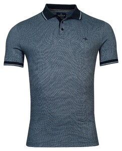 Baileys 2-Tone Fine Fantasy Block Stripe Jacquard Design Polo Pastel Blauw