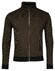 Baileys 2-Tone Jacquard Doubleface Interlock Sweat Cardigan Zip Vest Donker Bruin