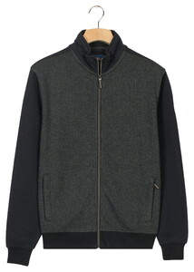 Baileys 2-Tone Jacquard Sweat Full Zip Cardigan Dark Forest
