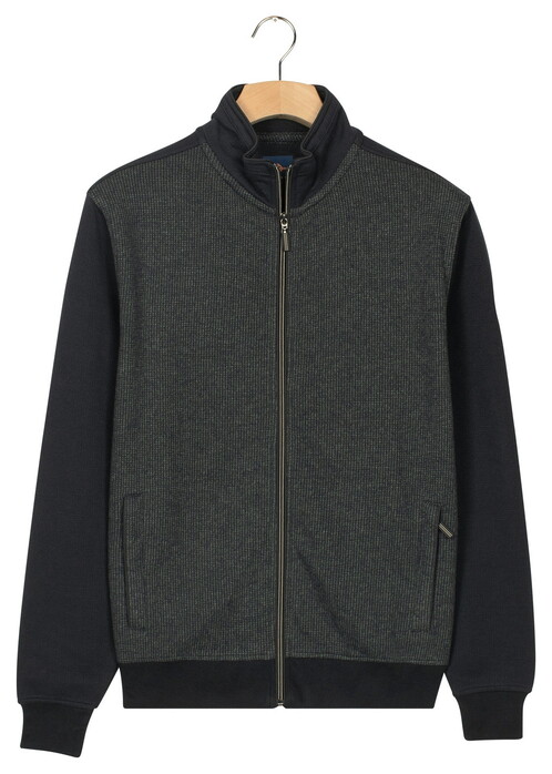 Baileys 2-Tone Jacquard Sweat Full Zip Vest Dark Forest