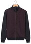 Baileys 2-Tone Jacquard Sweat Full Zip Vest Deep Mauve