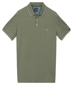 Baileys 2-Tone Oxford Piqué Fine Tipping Poloshirt Thyme Green