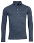 Baileys 2Tone Slub Interlock Long Sleeve Polo Navy
