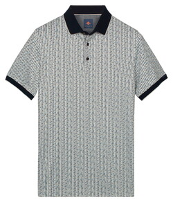 Baileys Allover 3D Abstract Pattern Polo Soft Grey