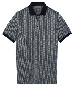 Baileys Allover 3D Abstract Pattern Poloshirt Indigo Blue