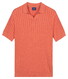 Baileys Allover Drop Needle Knit Stripe Texture Polo Abrikoos