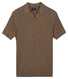 Baileys Allover Drop Needle Knit Stripe Texture Polo Taupe