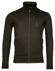 Baileys Allover Honeycomb Piqué Sweat Zip Vest Donker Groen