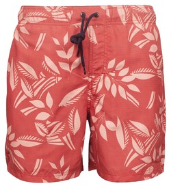 Baileys Allover Leaves Drawstring Swim Short Coral
