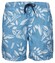 Baileys Allover Leaves Drawstring Swim Short Denim Blue