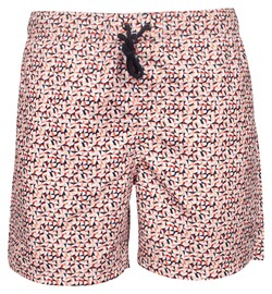 Baileys Allover Mosaic Pattern Swim Short Light Coral
