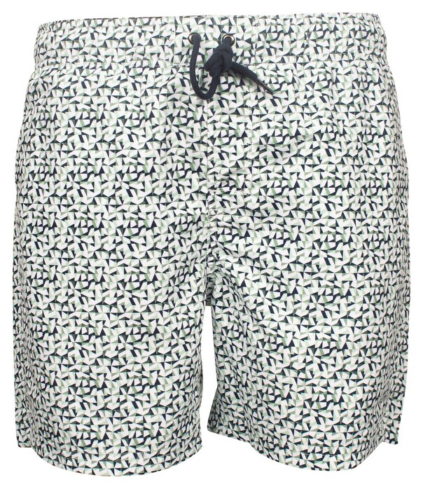 Baileys Allover Mosaic Pattern Swim Short Misty Green