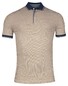 Baileys Allover Open Squares Pattern Piqué Polo Cashew