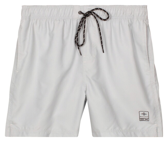 Baileys Allover Printed 2-Tone Drawstring Swim Short Midden Grijs