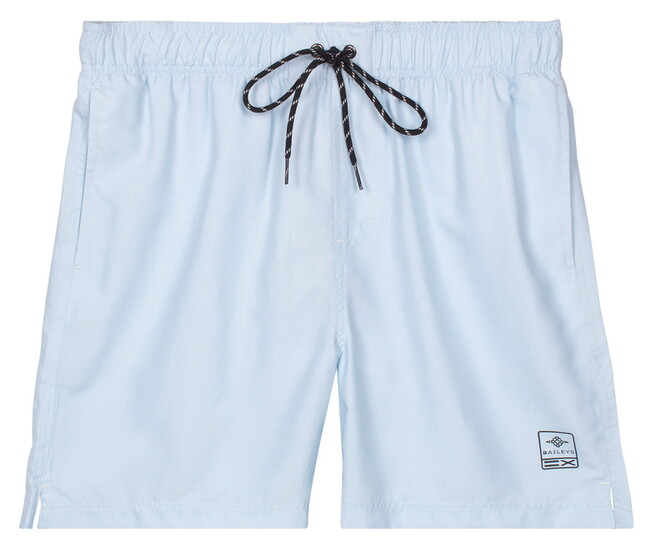 Baileys Allover Printed 2-Tone Drawstring Swim Short Soft Blue