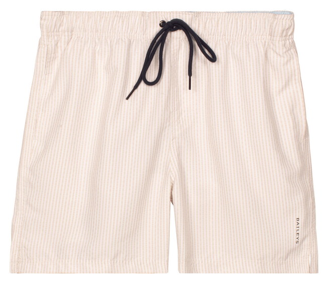 Baileys Allover Printed Seersucker Stripe Swim Short Shell