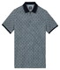 Baileys Allover Rotated Squares Piqué Polo Delft Blue
