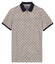 Baileys Allover Rotated Squares Piqué Polo Stone Grey