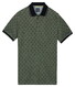 Baileys Allover Rotated Squares Piqué Polo Thyme Green