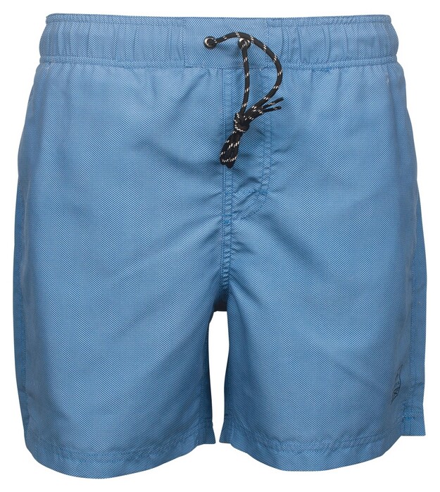 Baileys Allover Subtle Two-Tone Pattern Swim Short Denim Blue