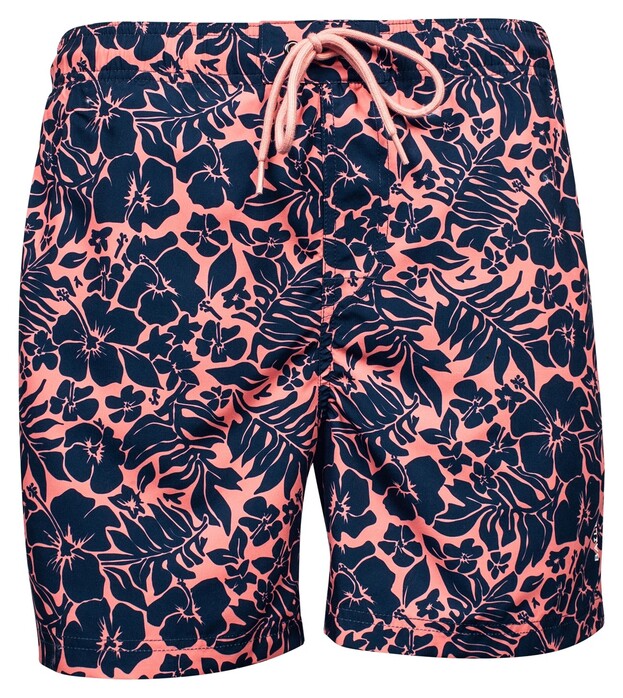 Baileys Allover Tropical Flower Pattern Swim Short Light Cerise