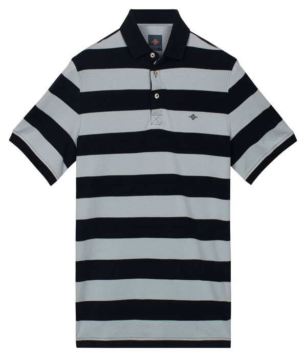 Baileys Allover Yarn Dyed Stripe Polo Cloud Blue