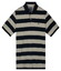 Baileys Allover Yarn Dyed Stripe Polo Midden Grijs