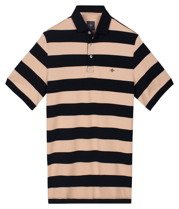 Baileys Allover Yarn Dyed Stripe Polo Soft Peach