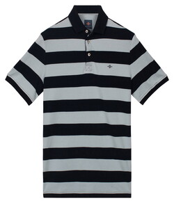 Baileys Allover Yarn Dyed Stripe Poloshirt Cloud Blue