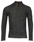 Baileys Button Placket Plated Structure Knit Trui Taupe